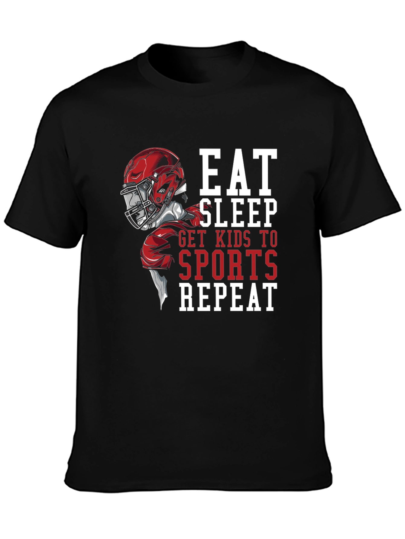 Eat Sleep Sports Repeat Graphic T-Shirt