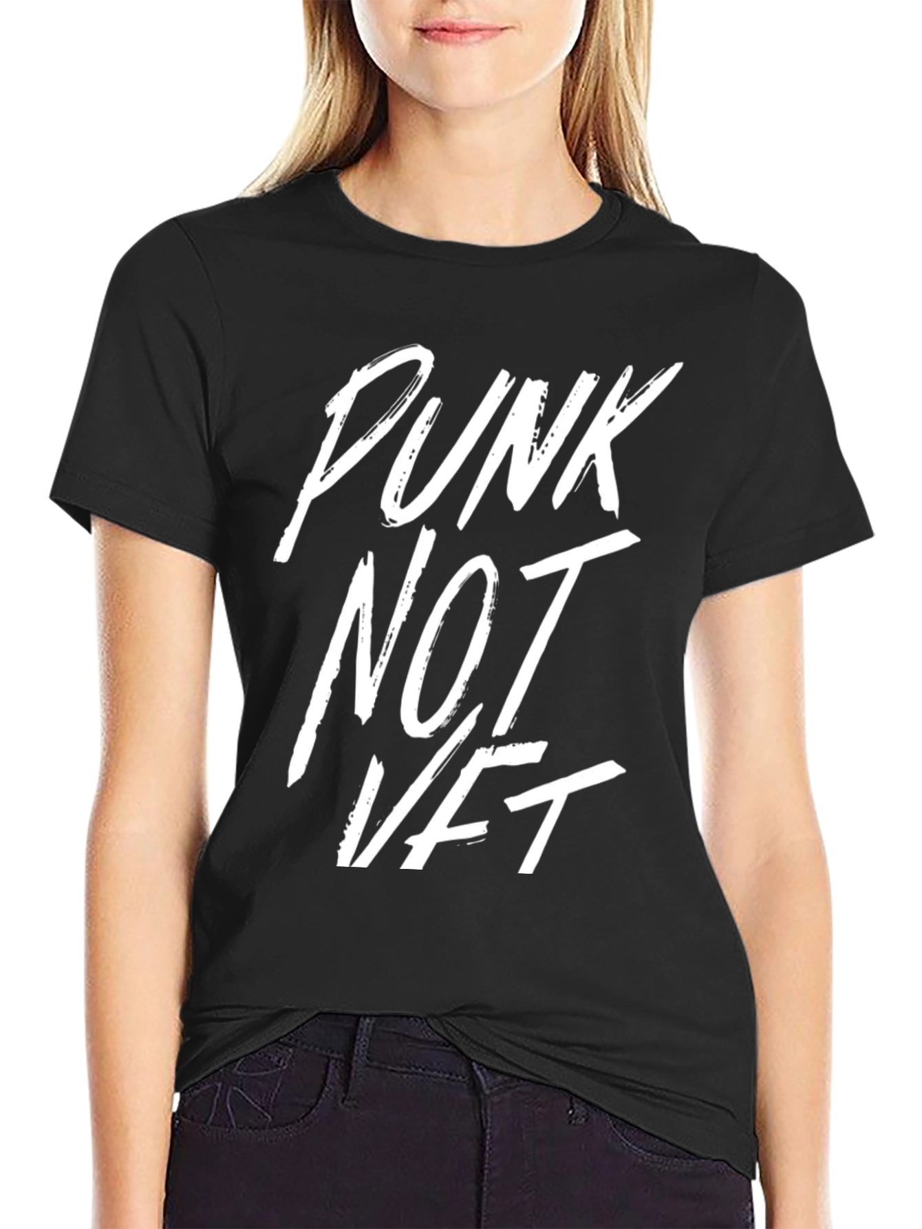 Punk Not NFT Black Graphic T-Shirt