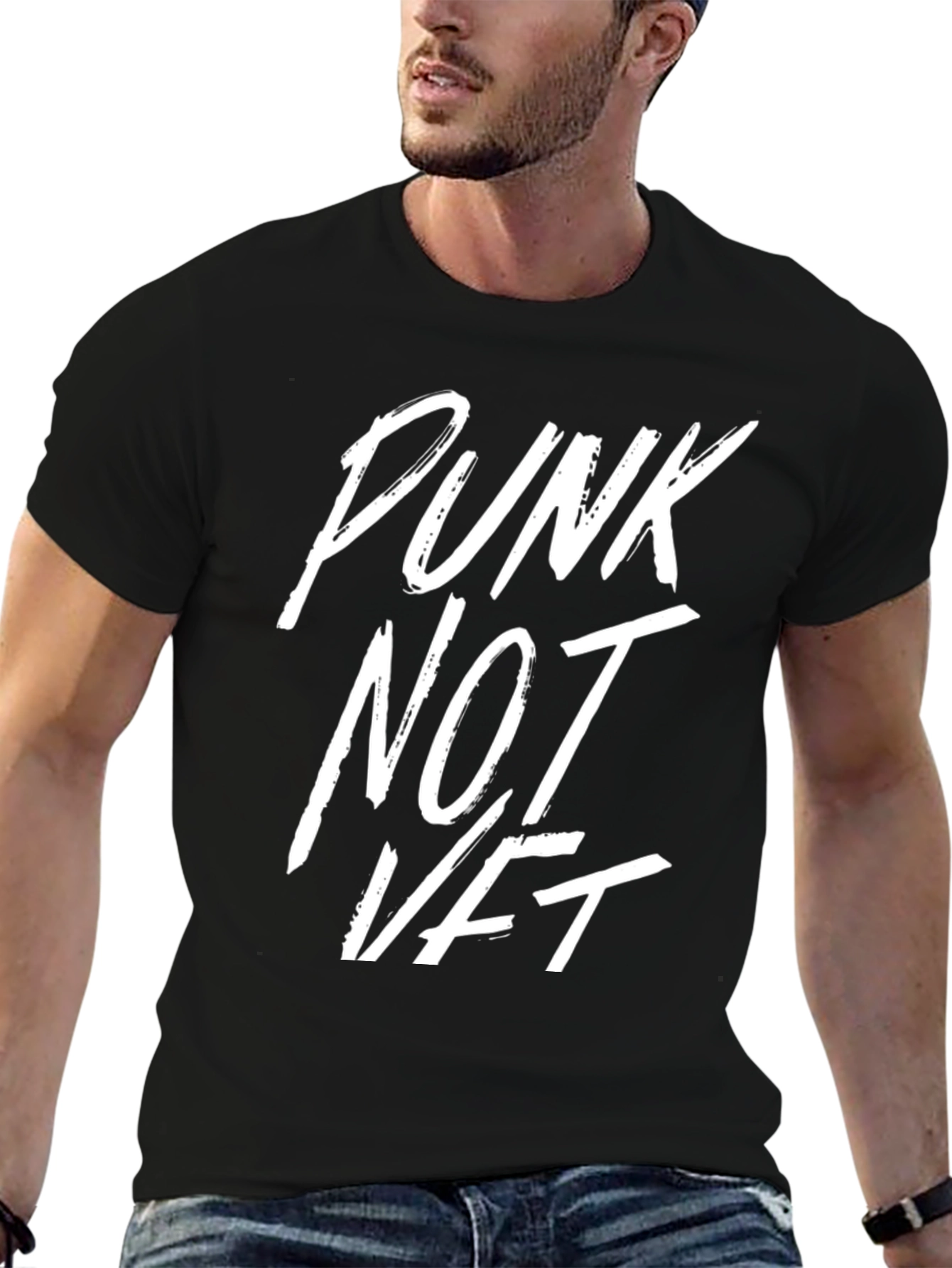 Punk Not NFT Black Graphic T-Shirt