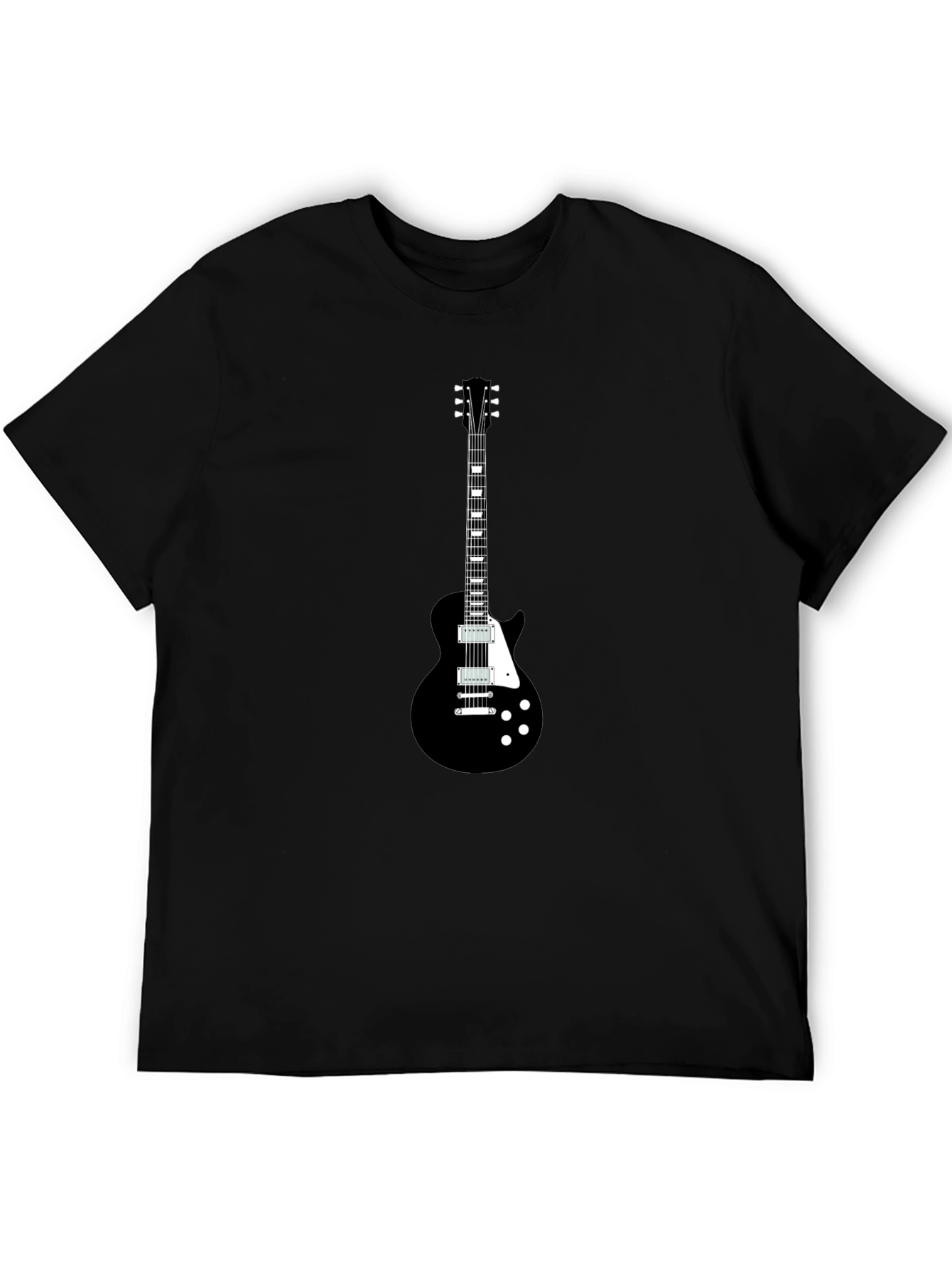 Black Guitar T-Shirt - Rock & Roll Style