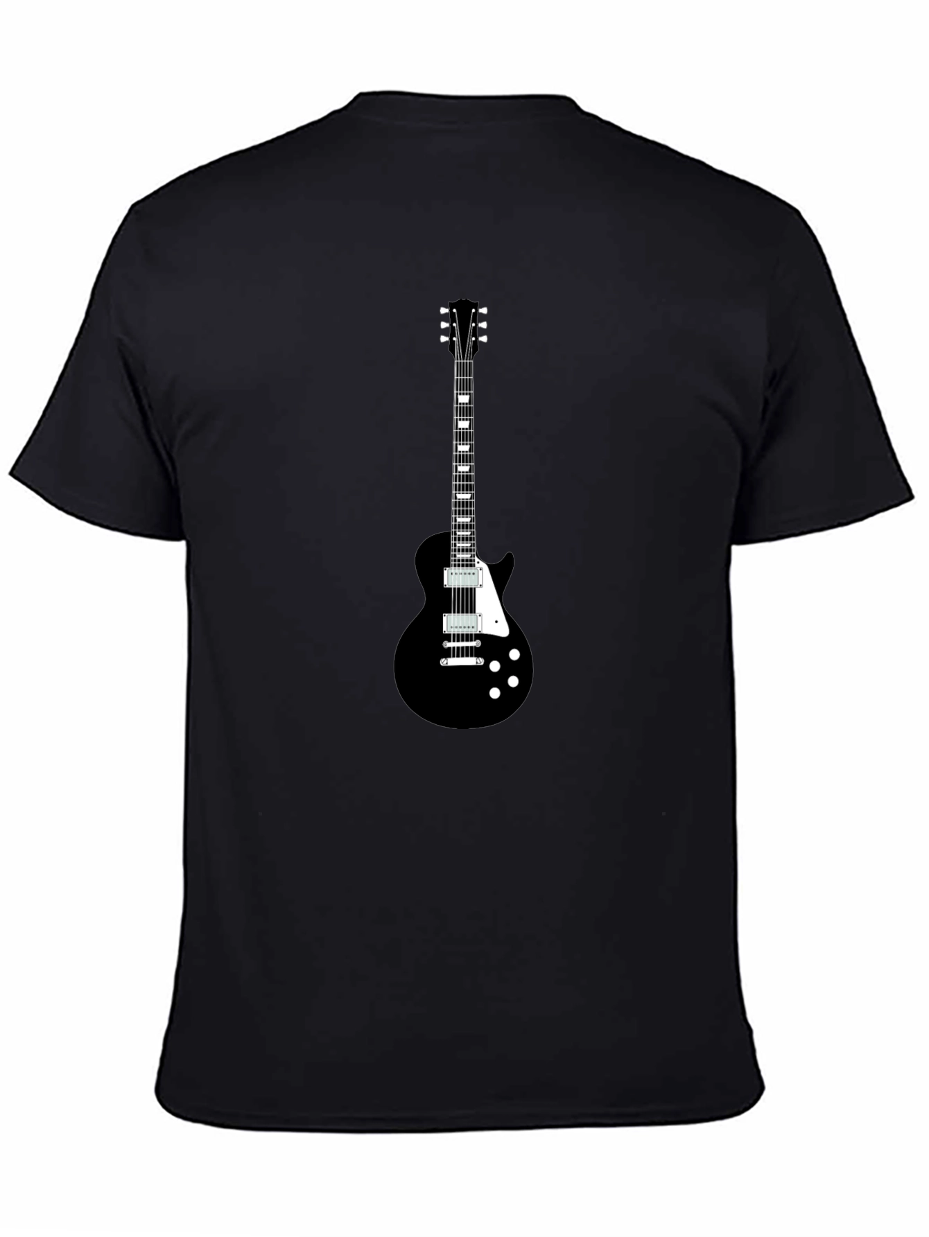 Black Guitar T-Shirt - Rock & Roll Style
