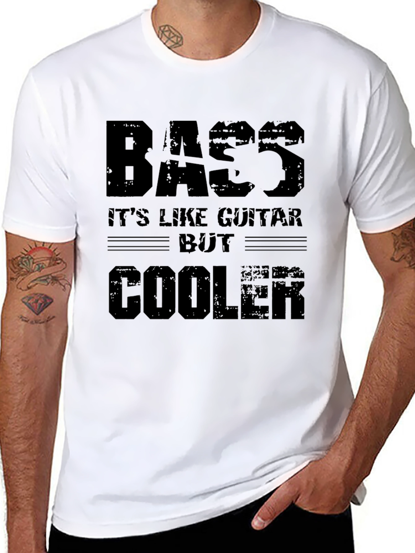 Bass is Cooler T-Shirt - Musicians Statement Tee