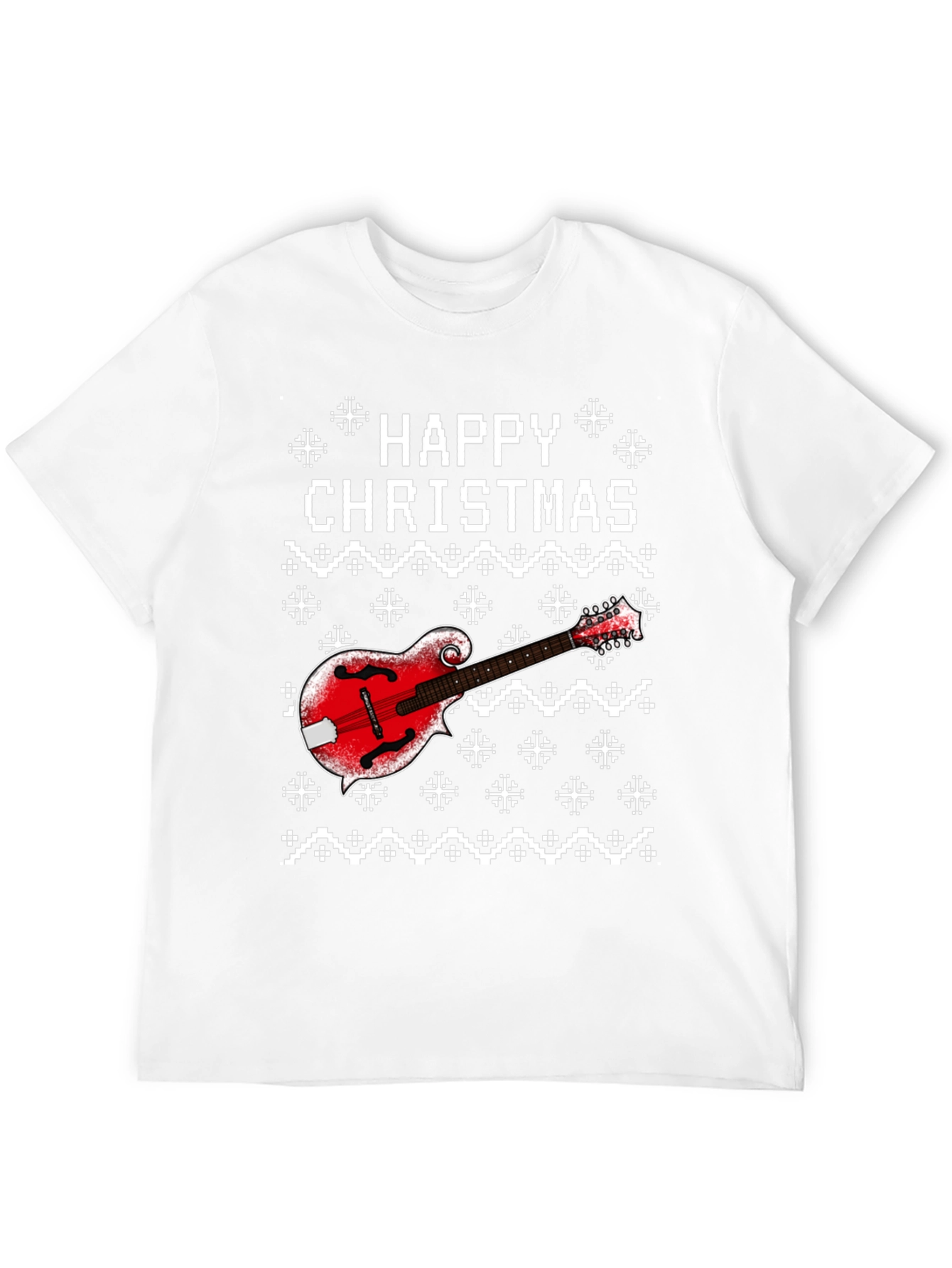 Happy Christmas Mandolin Ugly Sweater T-Shirt