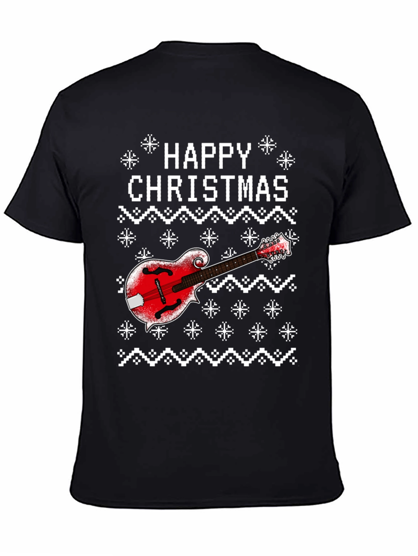 Happy Christmas Mandolin Ugly Sweater T-Shirt