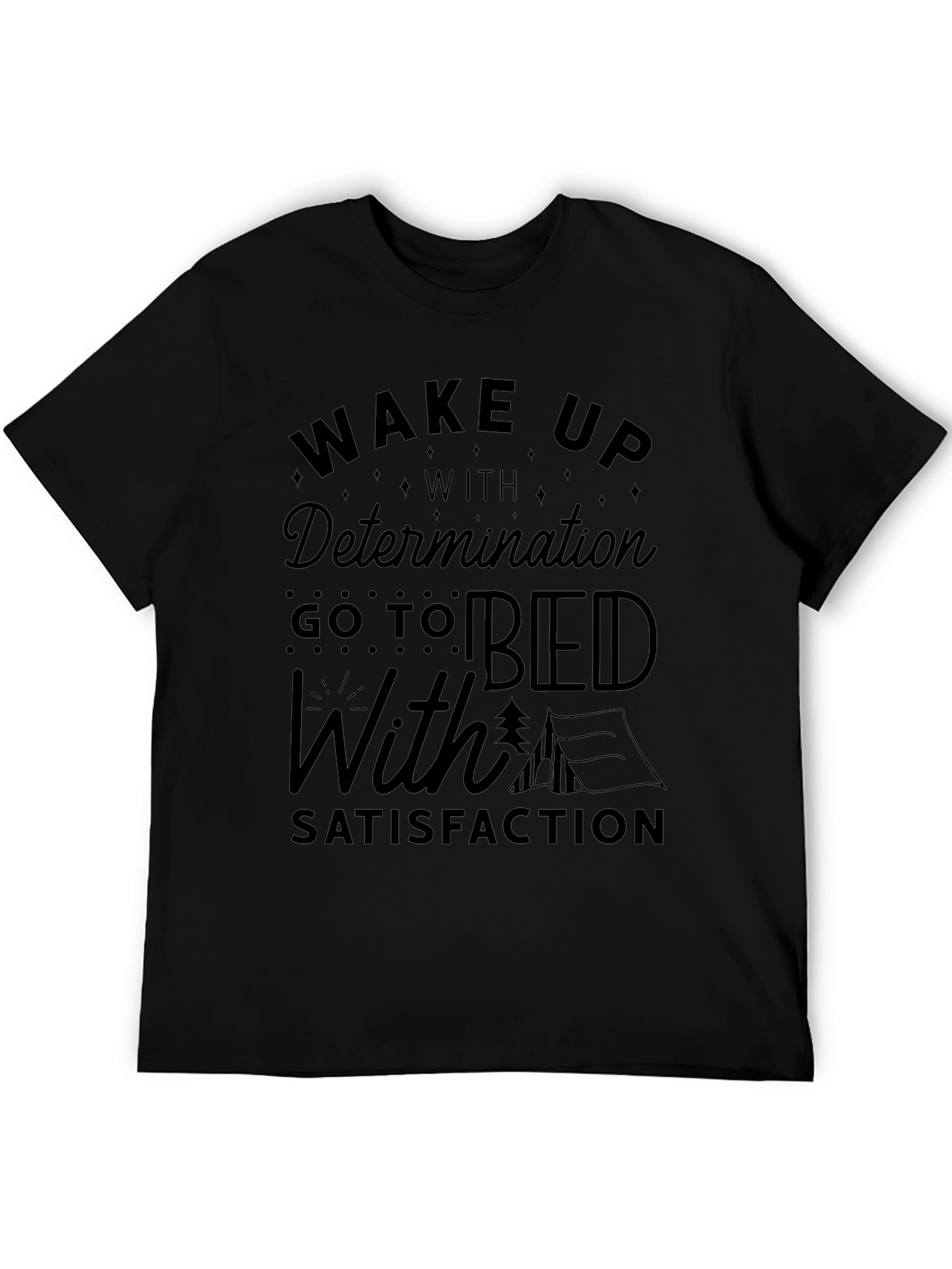 Inspirational Camping Black Graphic Tee