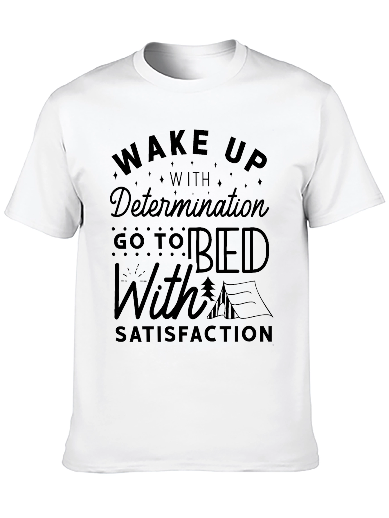Inspirational Camping Black Graphic Tee