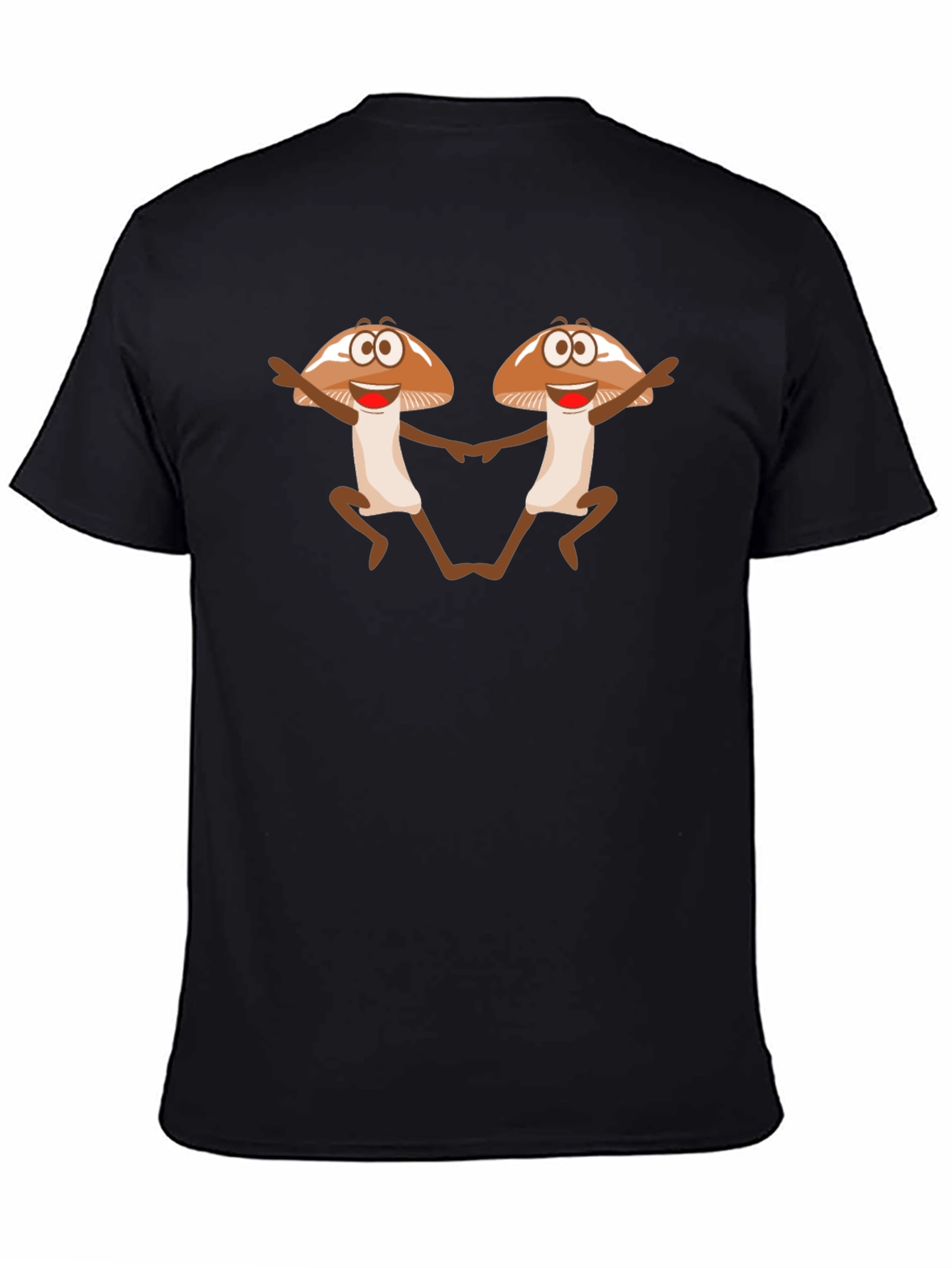 Funky Mushroom Dance Black T-Shirt
