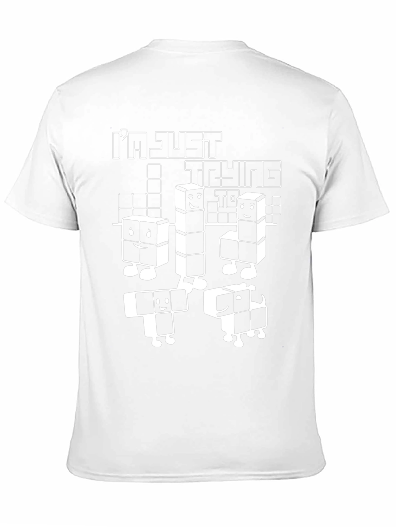 Tetris-Inspired Graphic T-Shirt - Im Just Trying To...