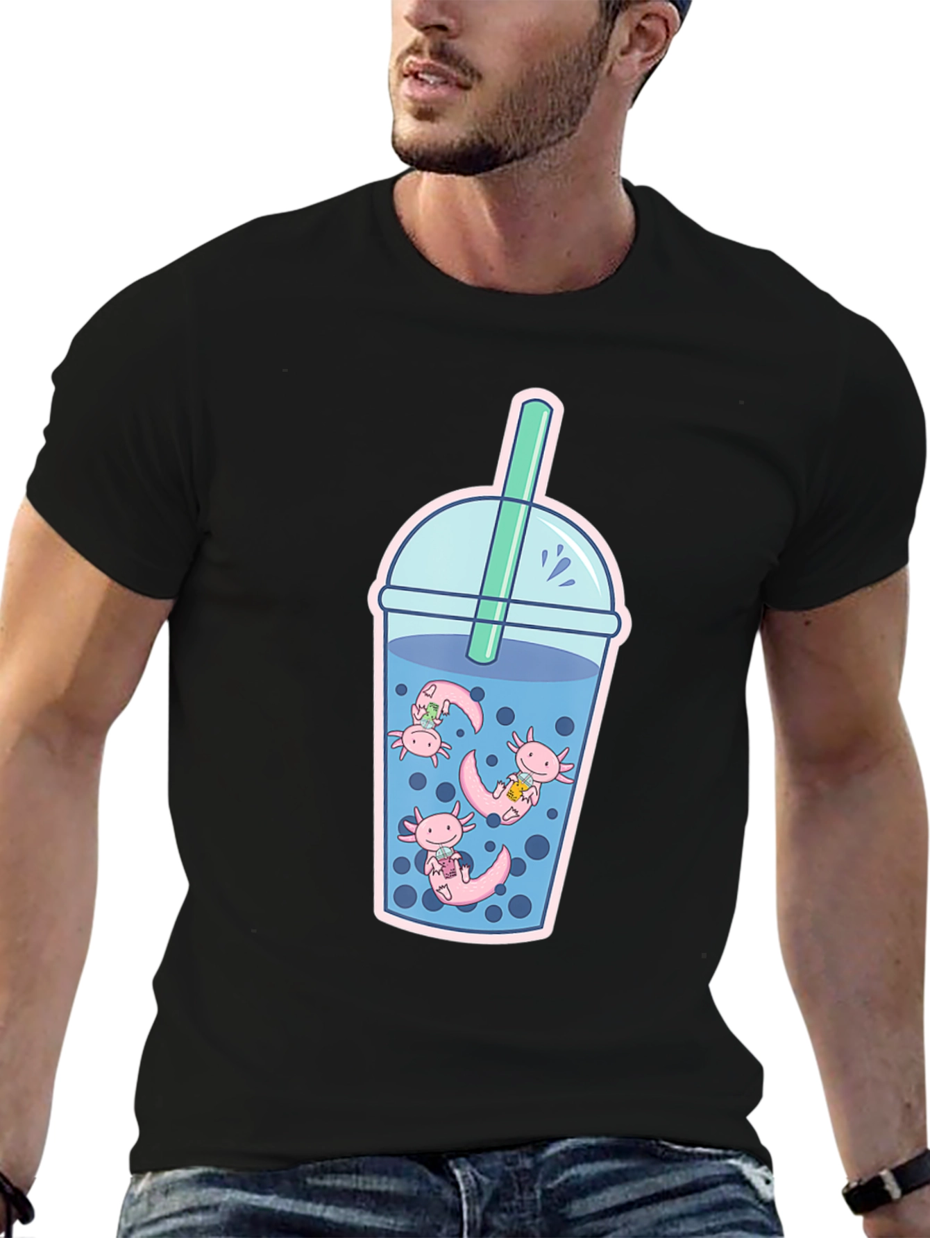 Axolotl Bubble Tea Graphic Tee