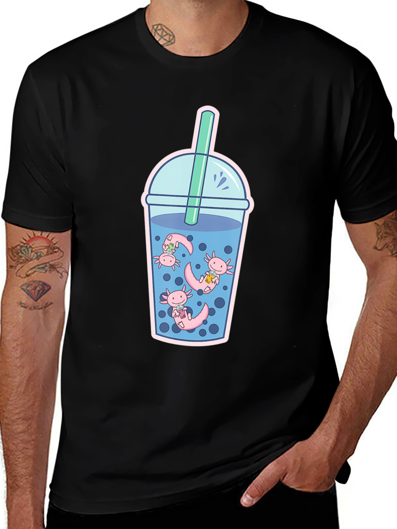 Axolotl Bubble Tea Graphic Tee