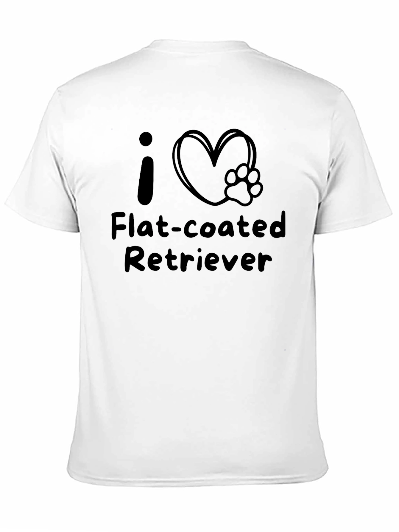 I Heart Flat-Coated Retriever Black T-Shirt
