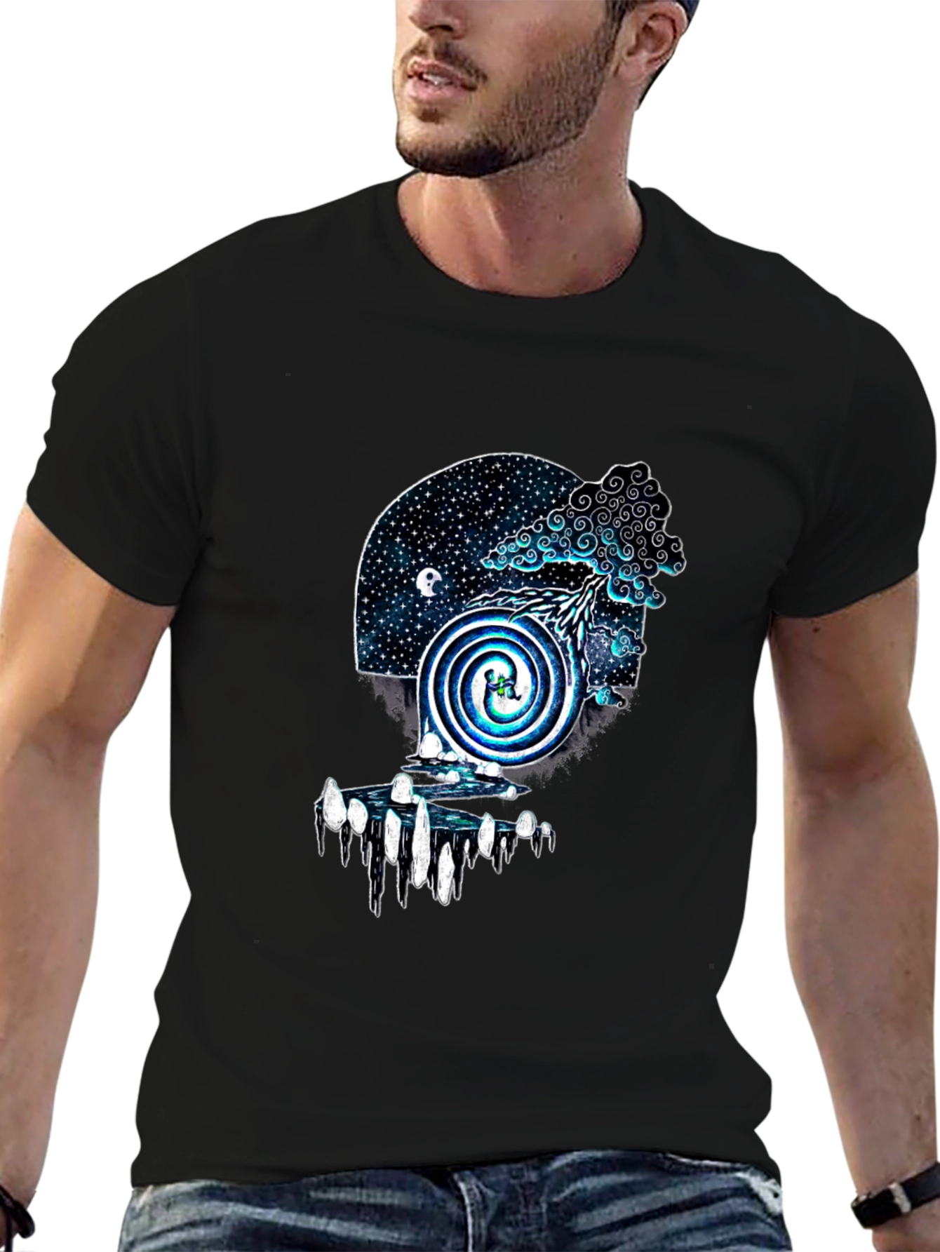 Cosmic Vortex T-Shirt - Surreal Graphic Tee
