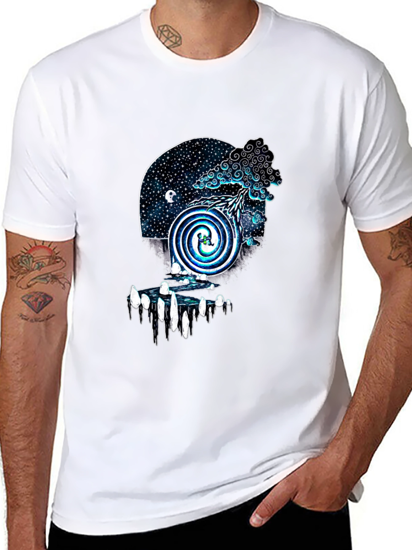Cosmic Vortex T-Shirt - Surreal Graphic Tee