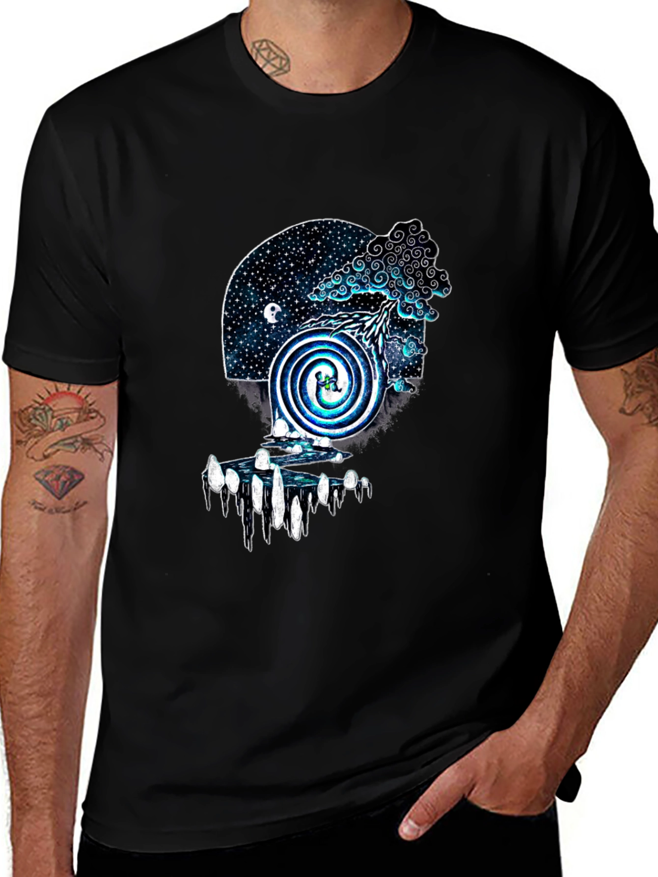 Cosmic Vortex T-Shirt - Surreal Graphic Tee