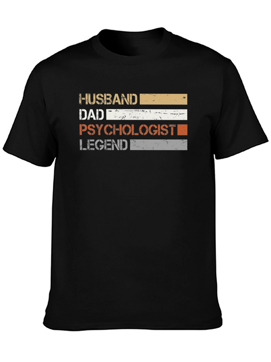 Husband Dad Psychologist Legend Graphic T-Shirt