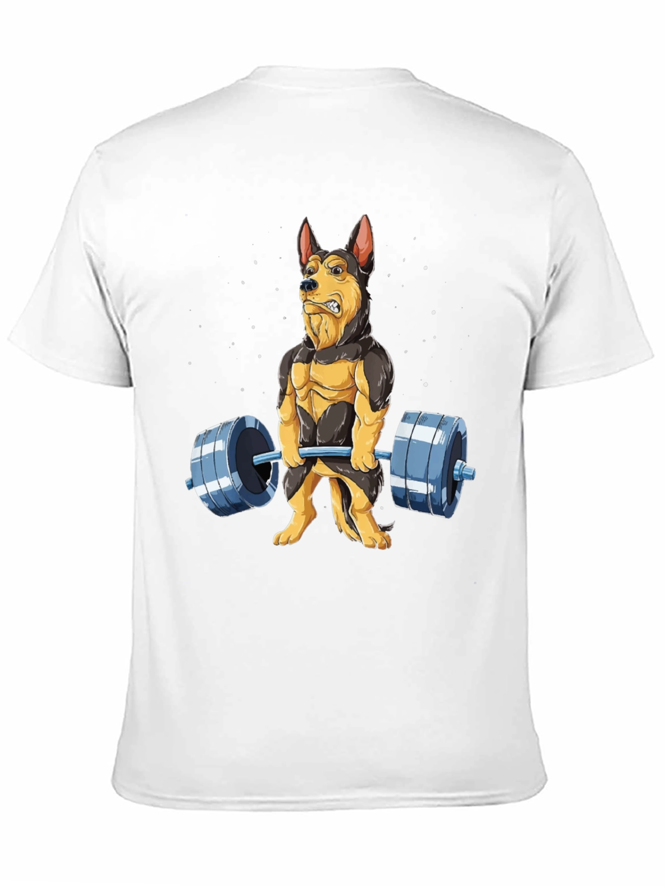 Funny Dog Lifting Weights T-Shirt Gym Lover Gift