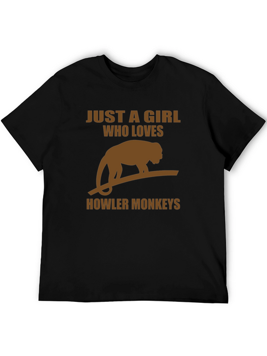 Howler Monkey Lover T-Shirt - Just a Girl Who Loves Monkeys!