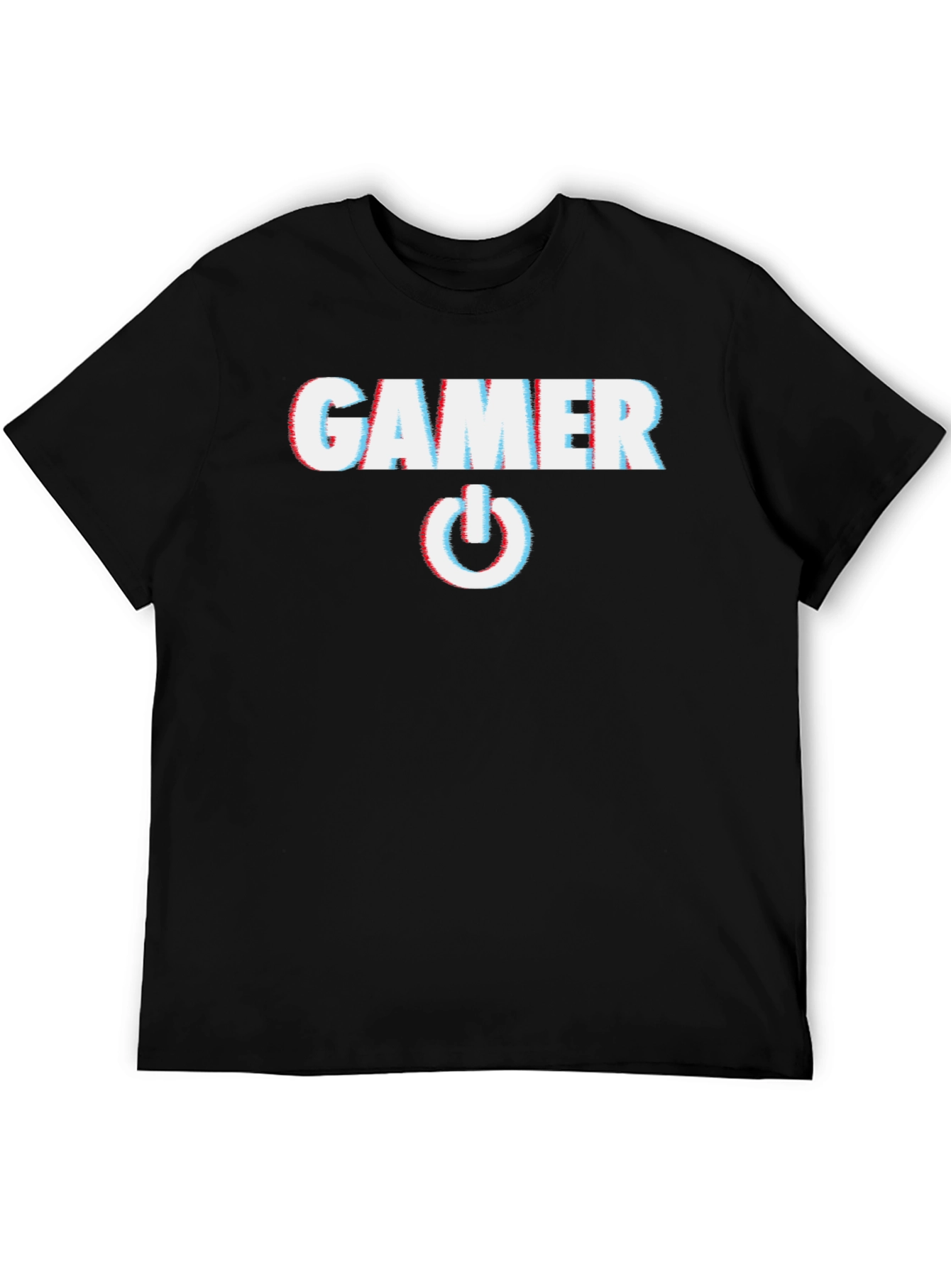 Gamer Glitch Style T-Shirt - Black