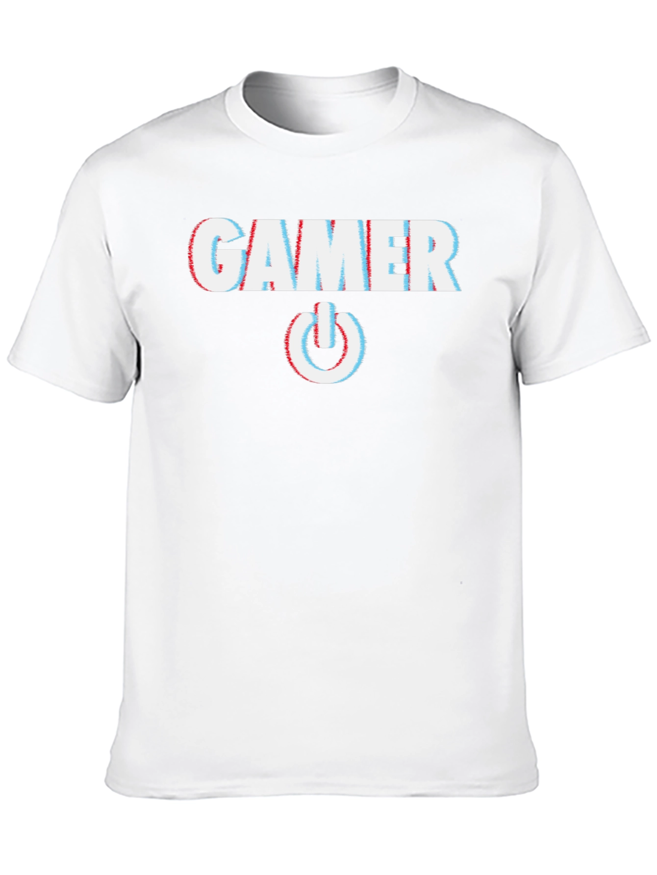 Gamer Glitch Style T-Shirt - Black