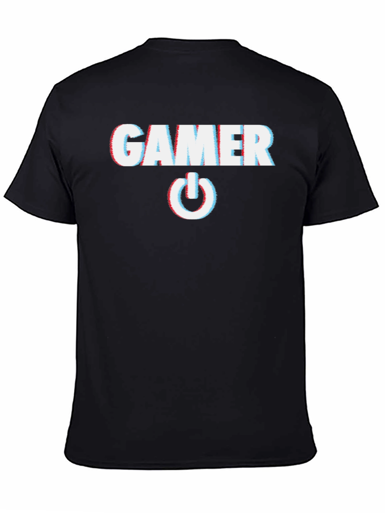 Gamer Glitch Style T-Shirt - Black