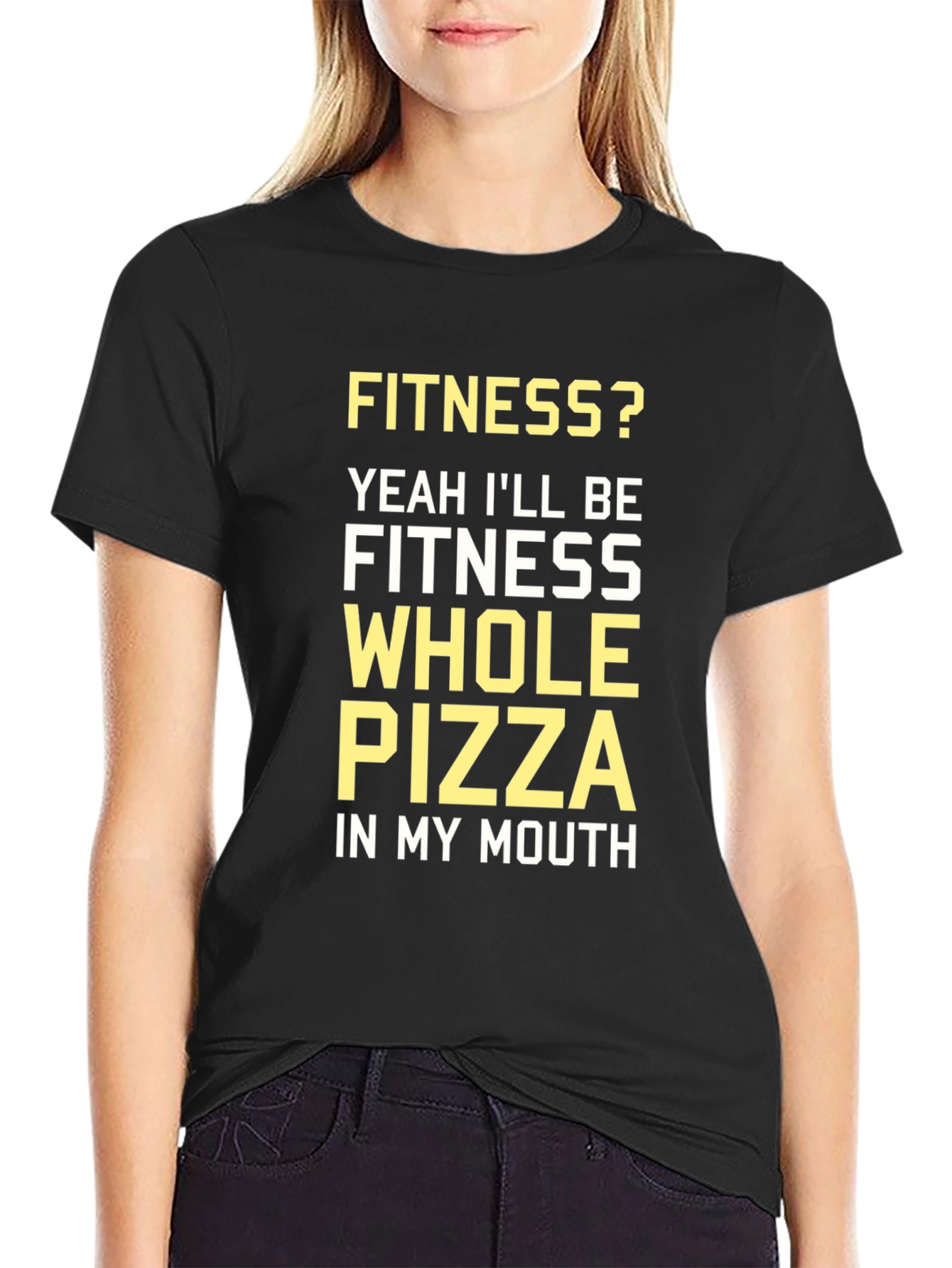 Fitness Whole Pizza T-Shirt - Funny Workout Tee