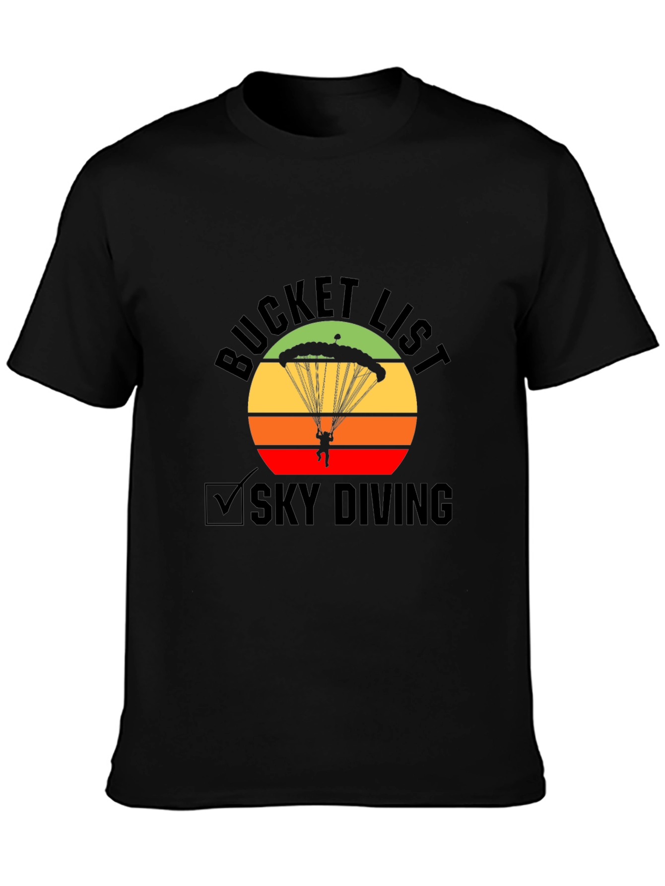 Skydiving Bucket List Graphic Tee