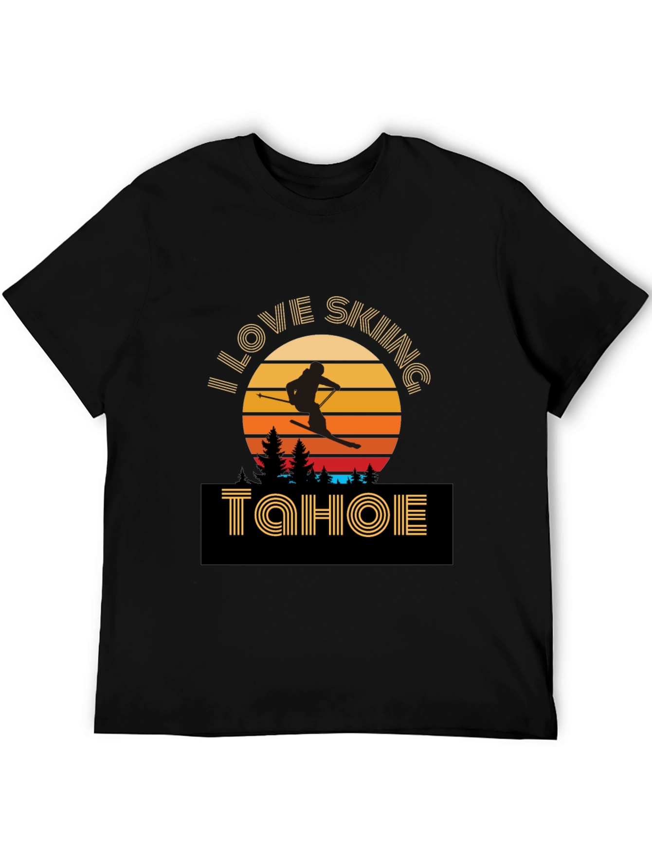I Love Skiing Tahoe Graphic T-Shirt
