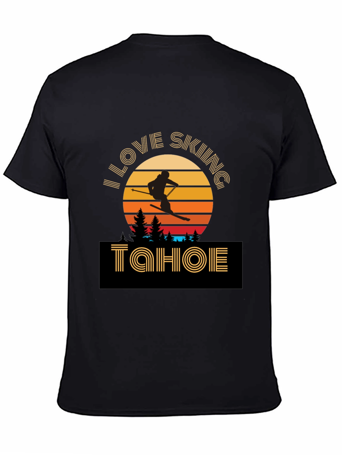I Love Skiing Tahoe Graphic T-Shirt