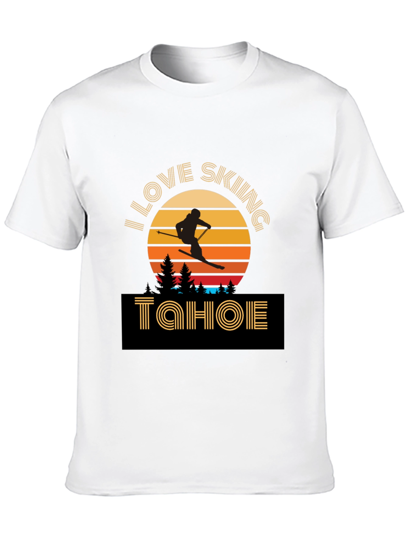 I Love Skiing Tahoe Graphic T-Shirt