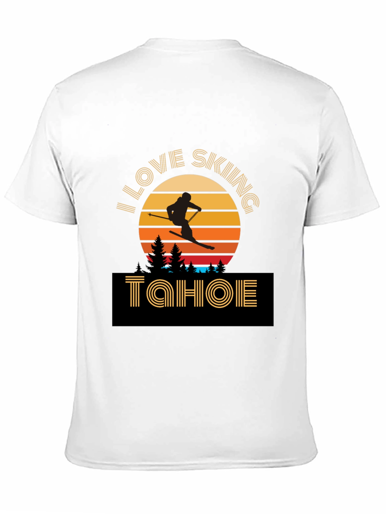 I Love Skiing Tahoe Graphic T-Shirt