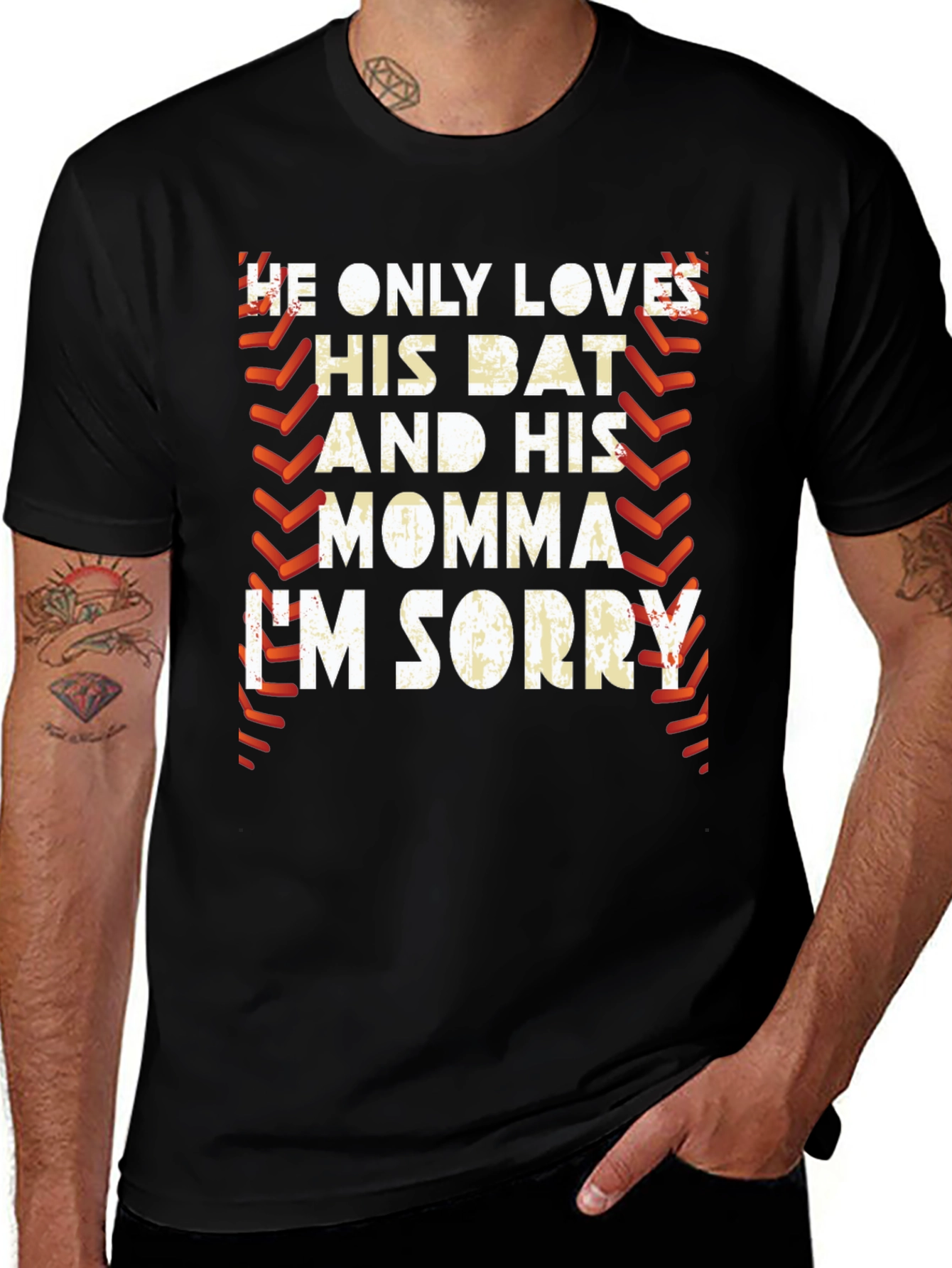 He Only Loves His Bat Momma T-Shirt