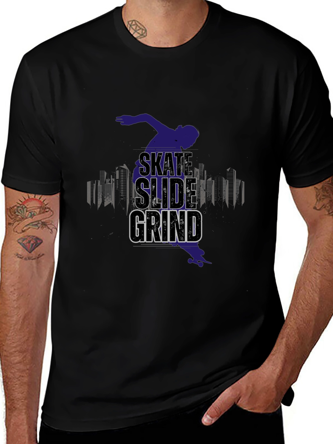 Skate Slide Grind Black T-Shirt
