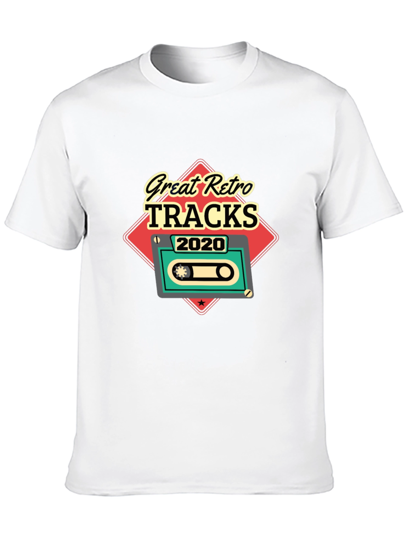 Great Retro Tracks 2020 Black Graphic T-Shirt