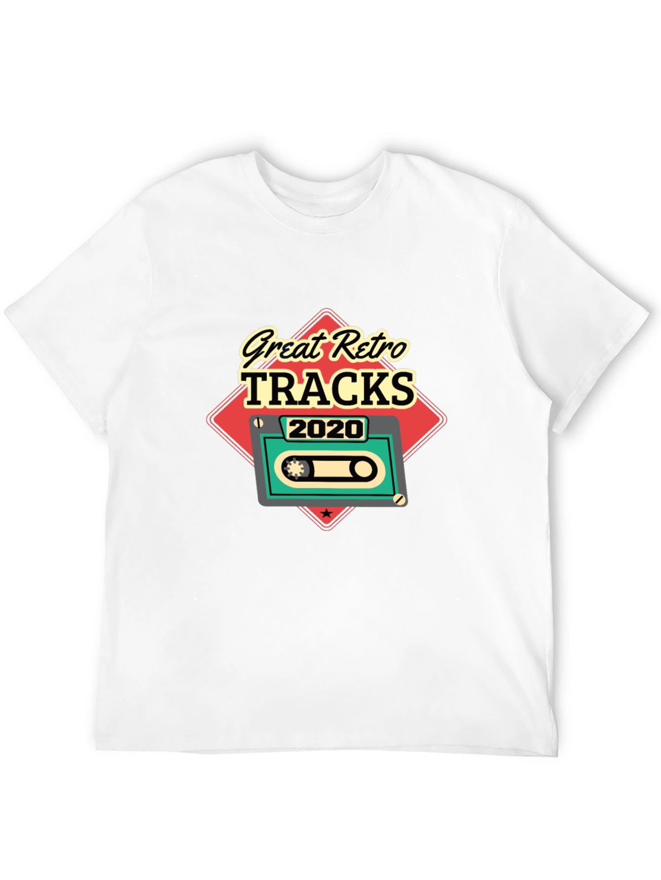 Great Retro Tracks 2020 Black Graphic T-Shirt