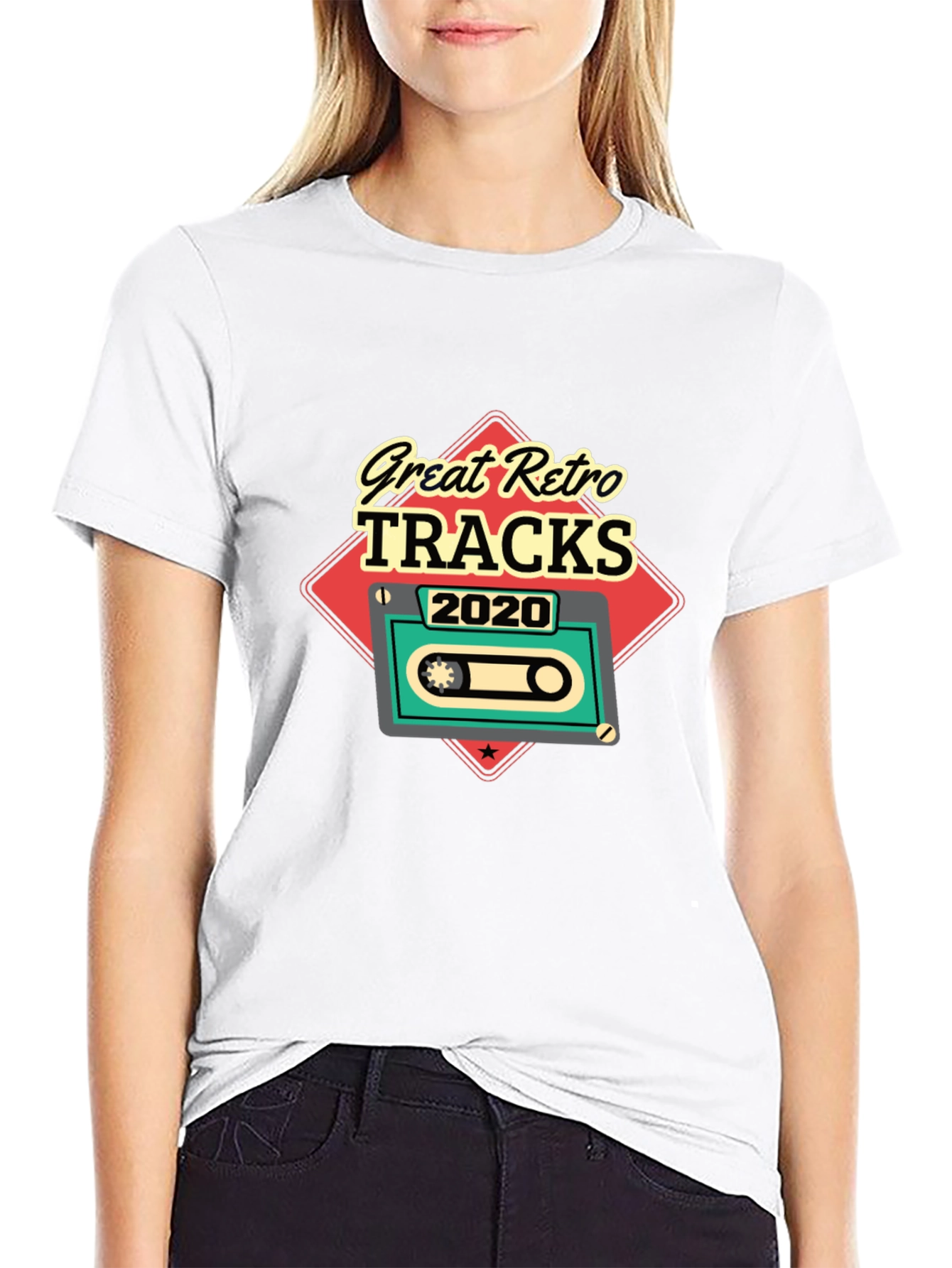 Great Retro Tracks 2020 Black Graphic T-Shirt