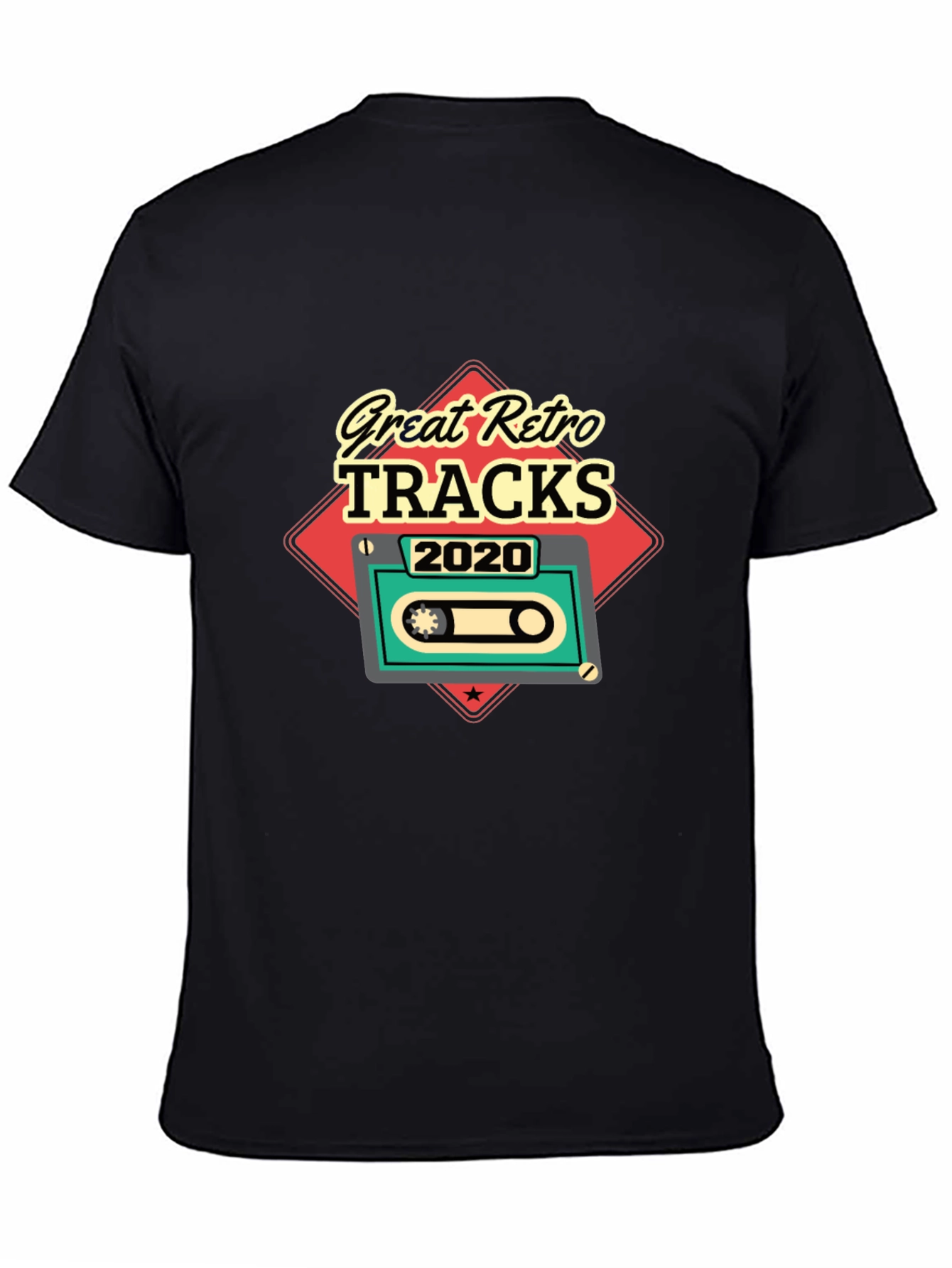 Great Retro Tracks 2020 Black Graphic T-Shirt