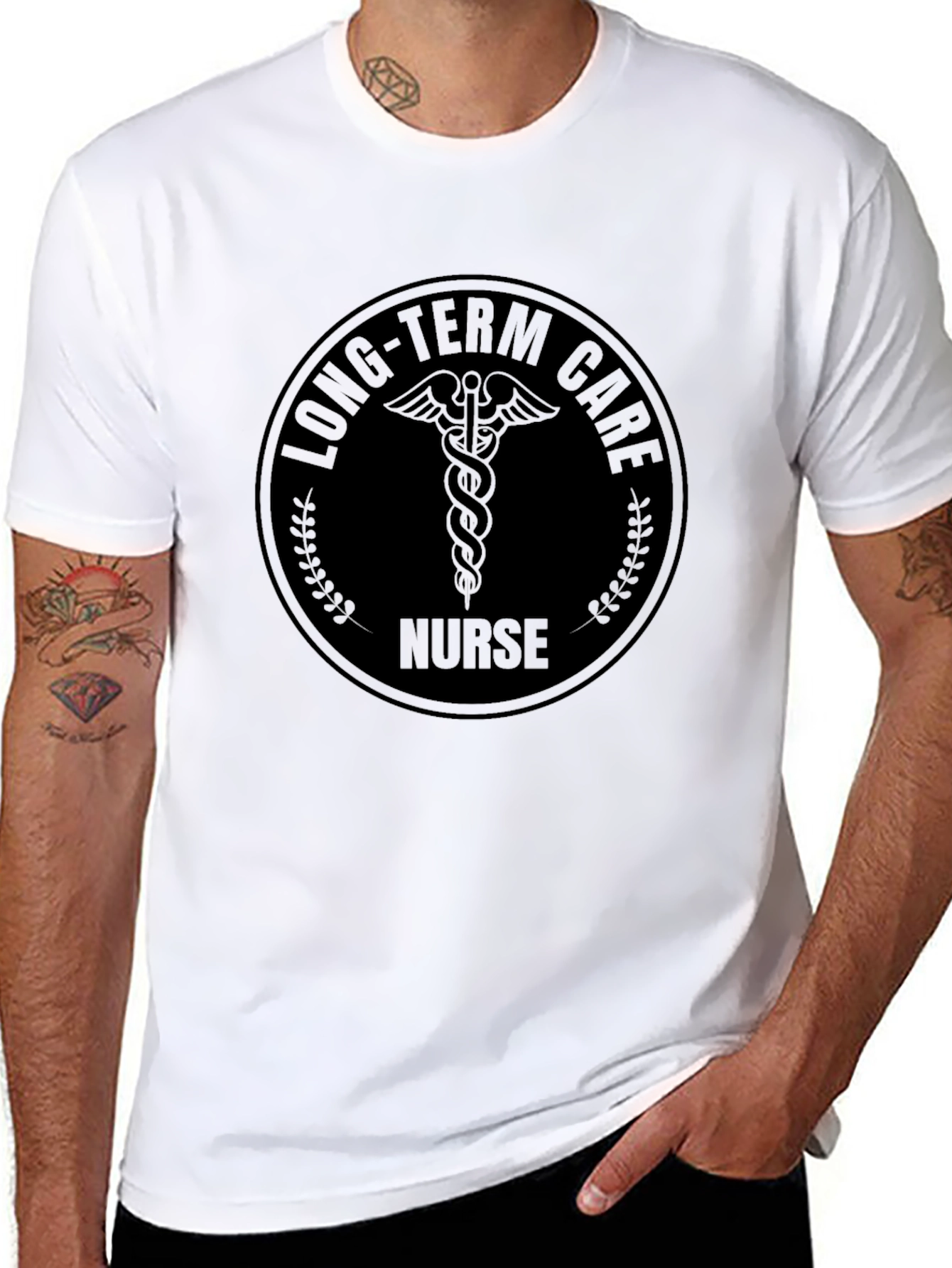 Long-Term Care Nurse T-Shirt - Black