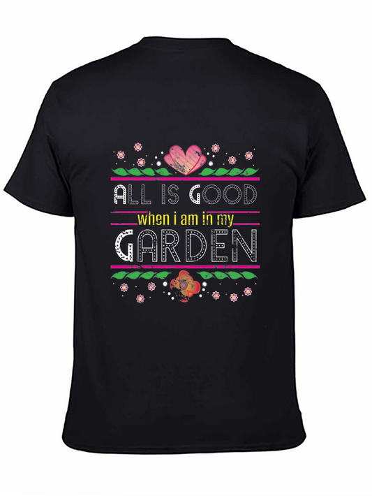 All Is Good Garden T-Shirt Black