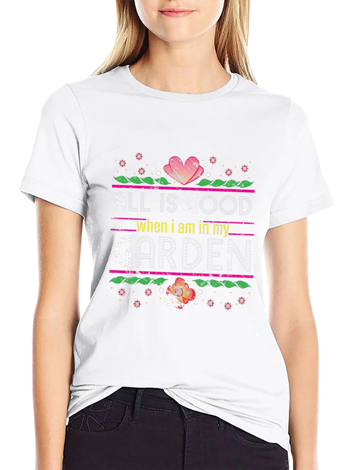 All Is Good Garden T-Shirt Black