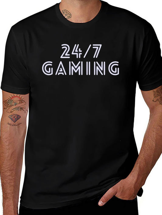 24/7 Gaming Black T-Shirt