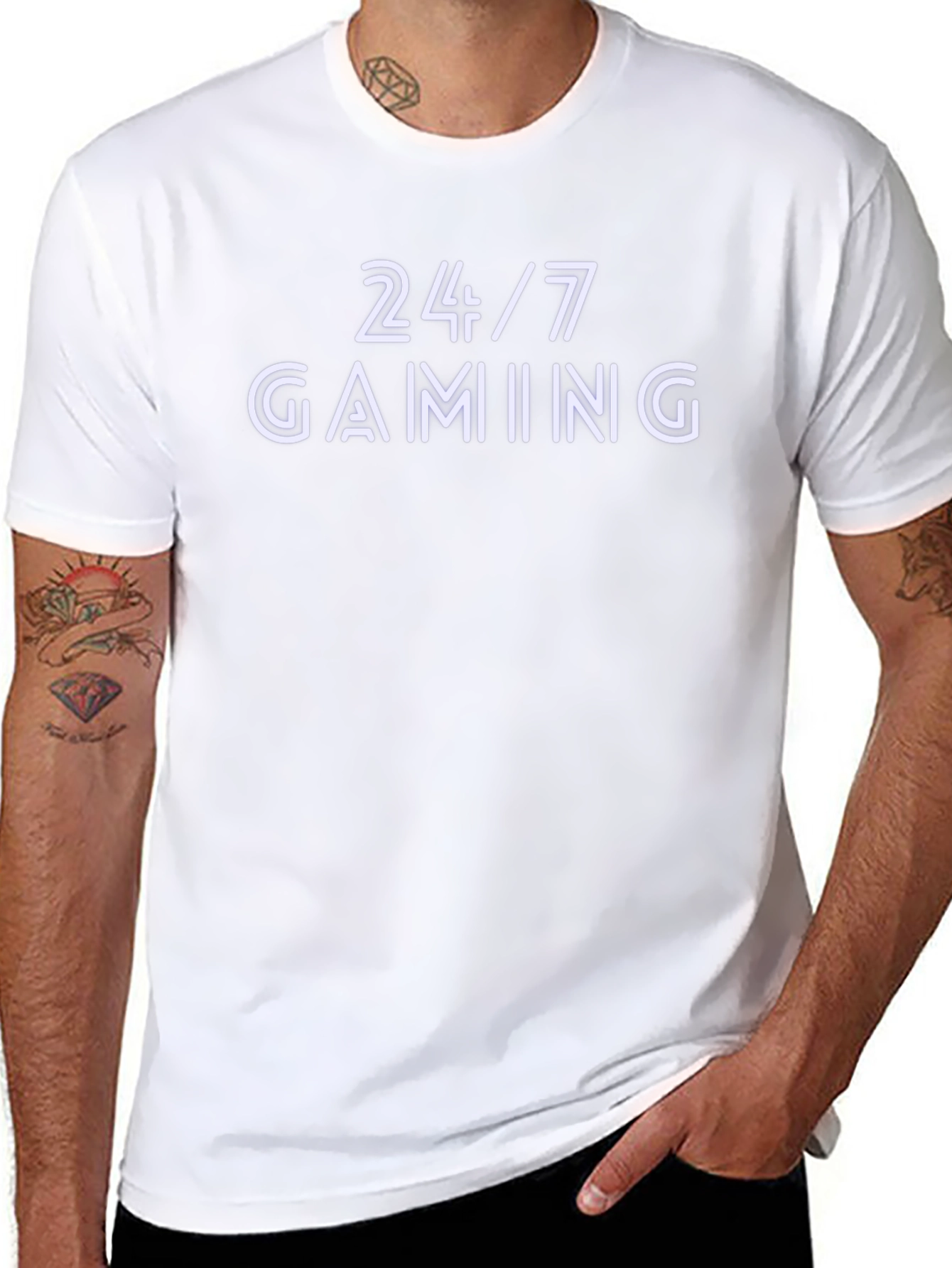 24/7 Gaming Black T-Shirt