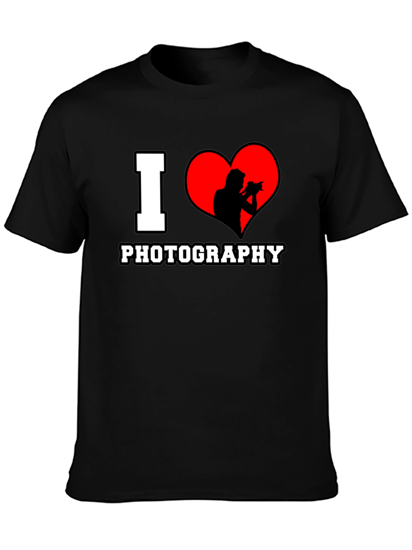 I Heart Photography Black T-Shirt