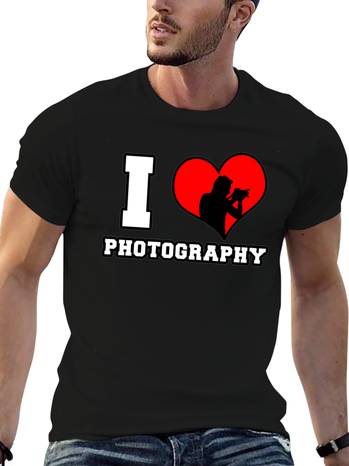 I Heart Photography Black T-Shirt