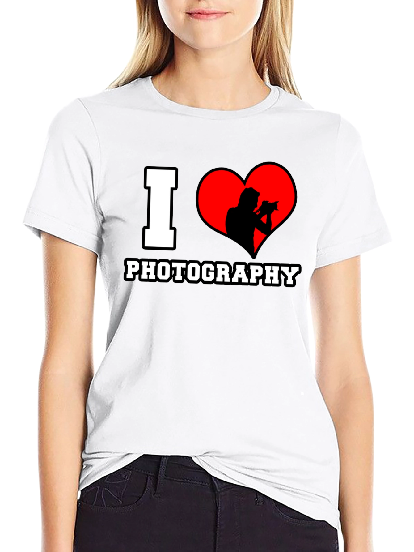 I Heart Photography Black T-Shirt