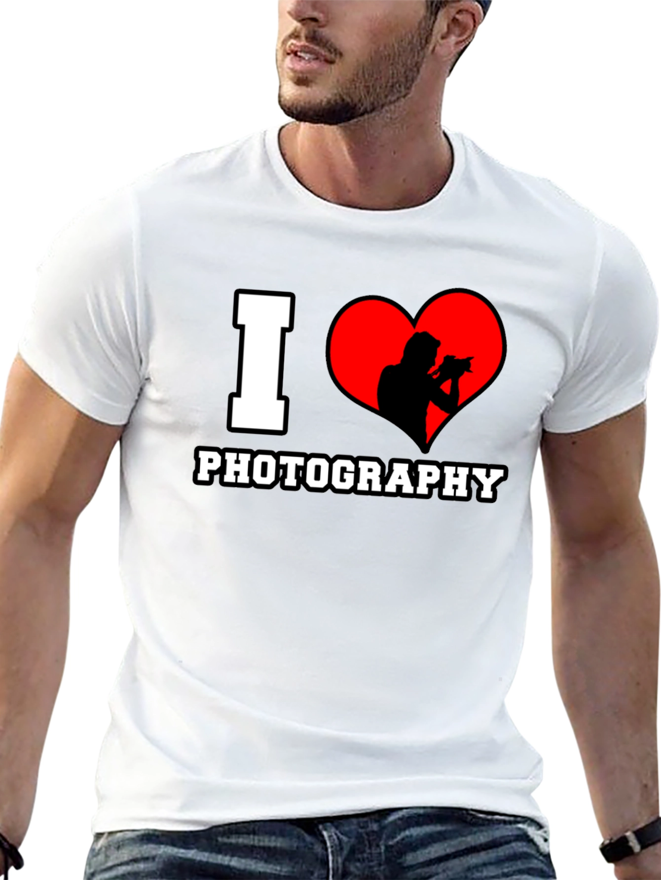 I Heart Photography Black T-Shirt
