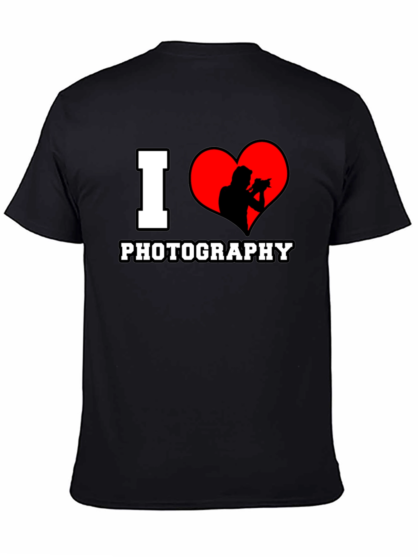 I Heart Photography Black T-Shirt