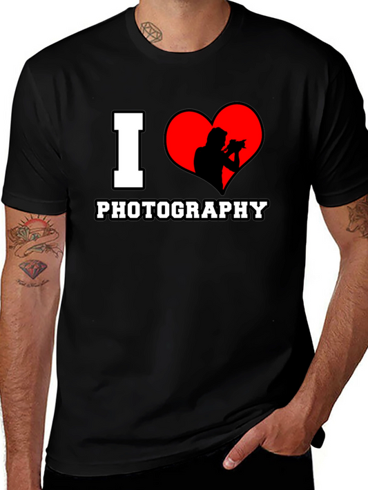 I Heart Photography Black T-Shirt