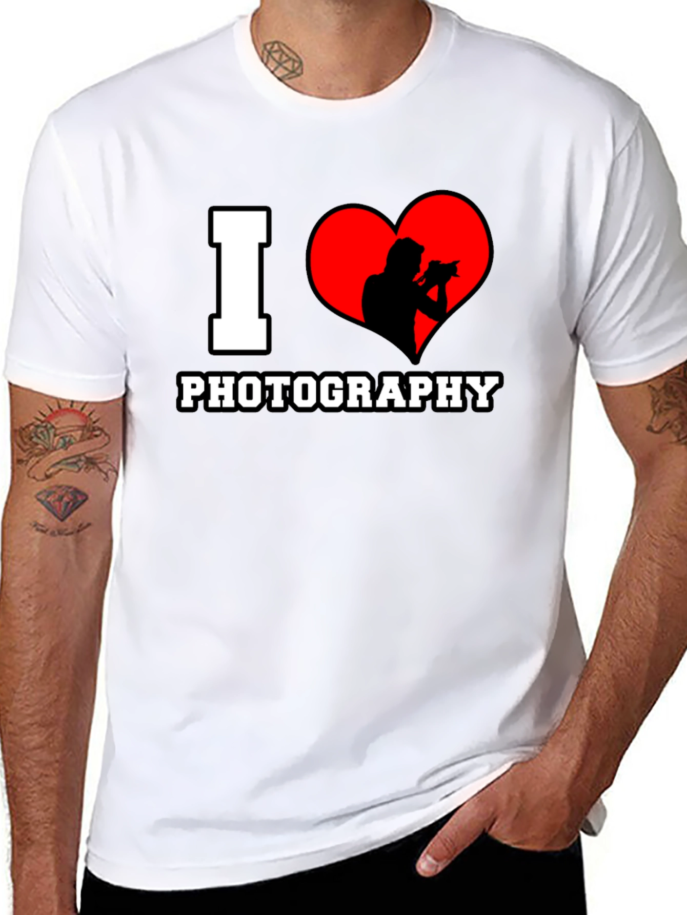 I Heart Photography Black T-Shirt