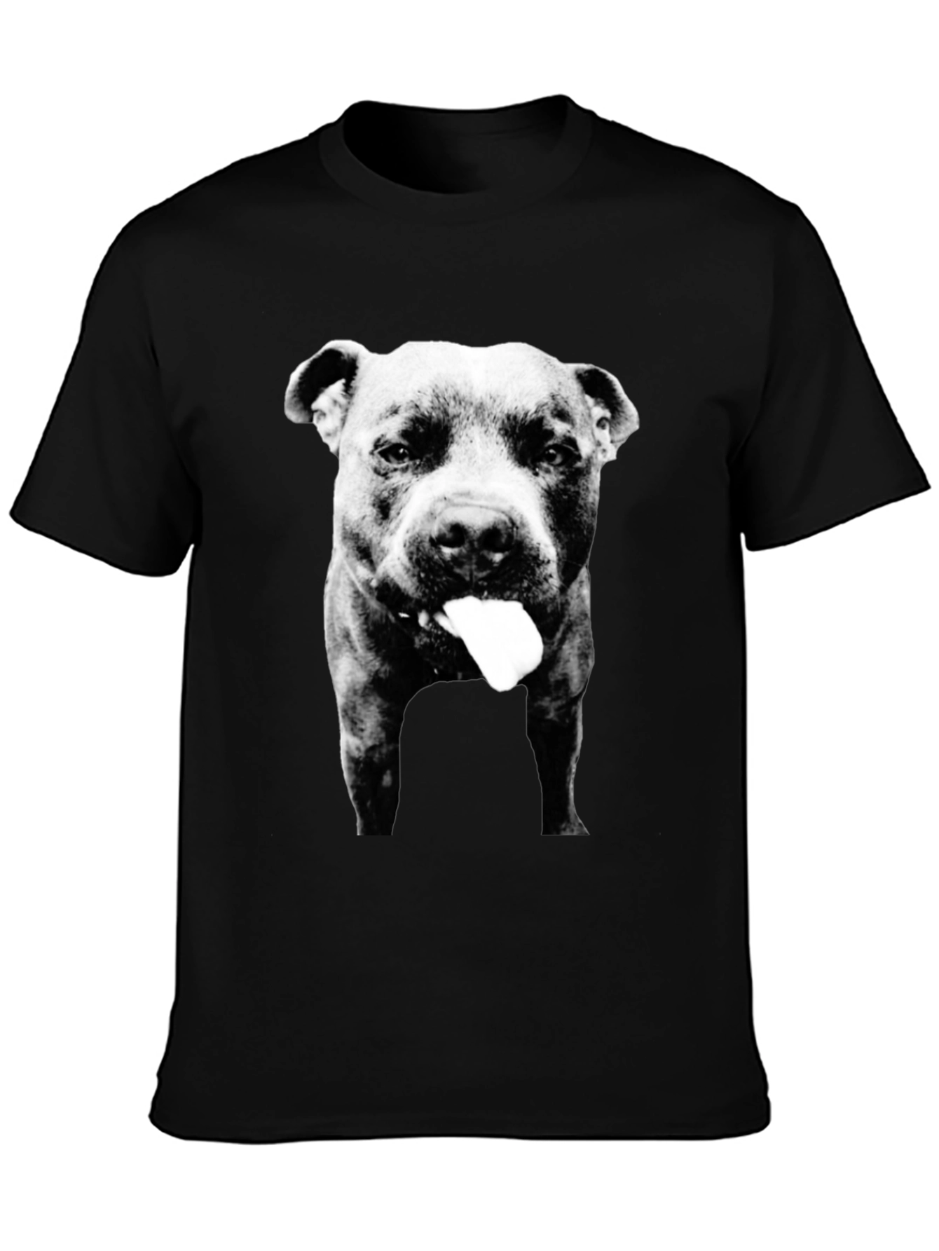 Pitbull Tongue Out Graphic Tee