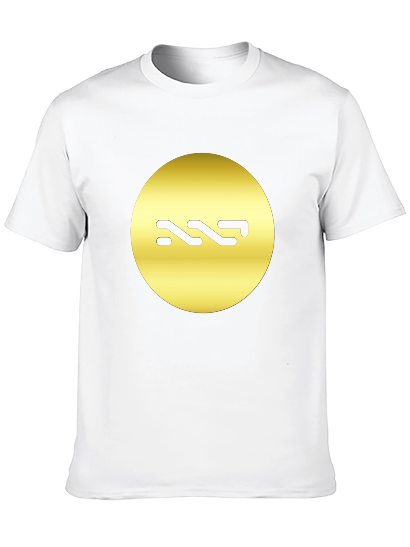 Stylish Black Tee with Gold Circle Design